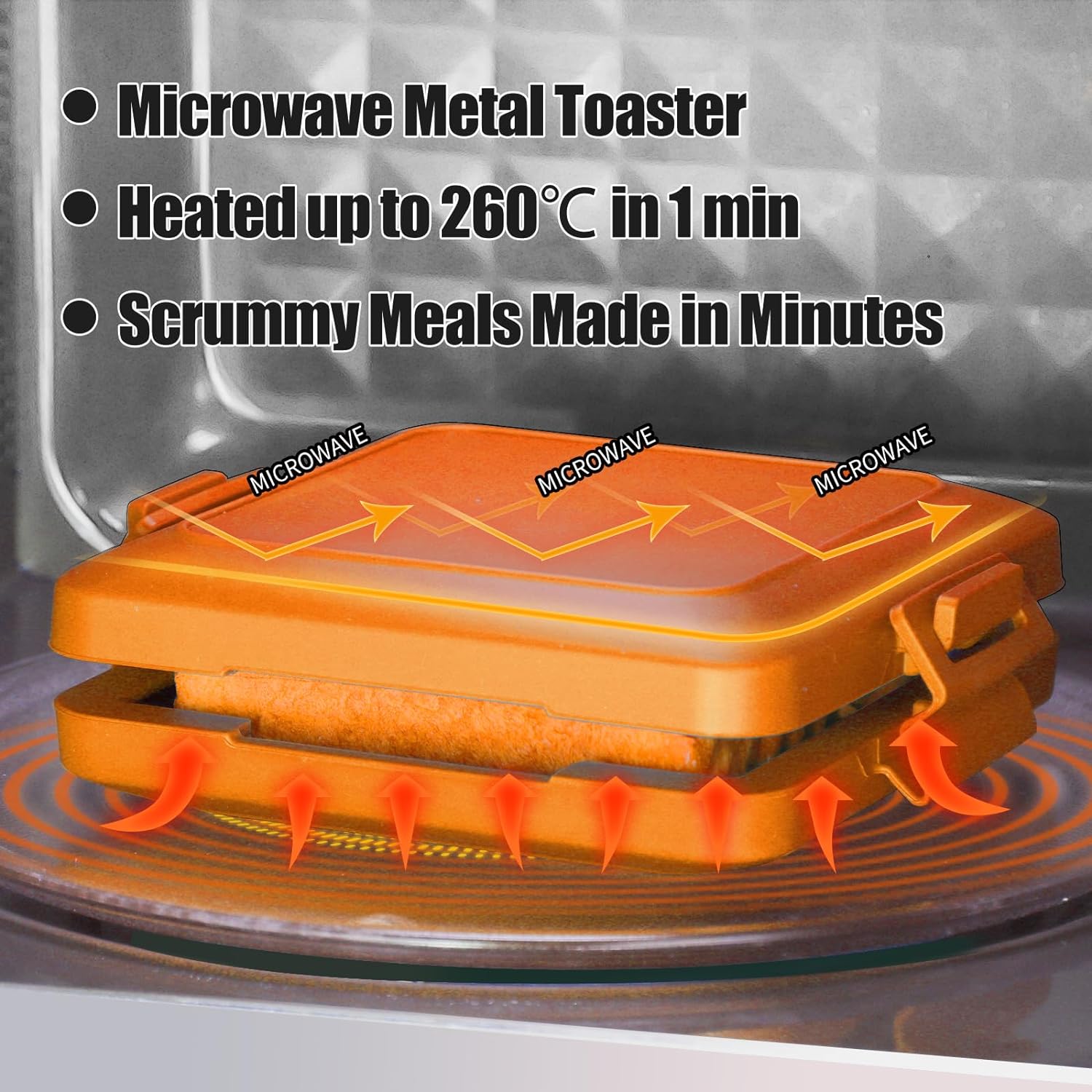 ToastEase™ | Kompakter Mikrowellen-Toastie-Sandwichmaker für schnelle Snacks