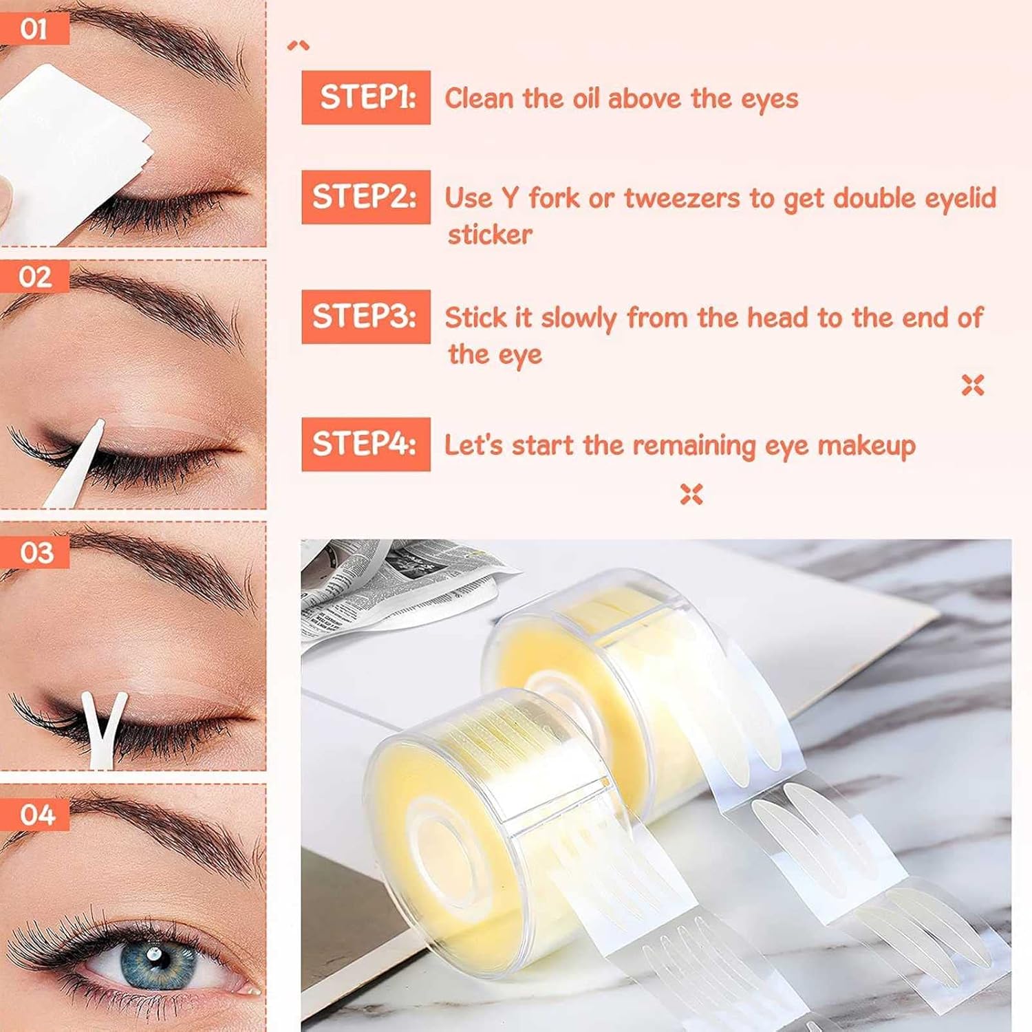 LiftPro | Eyelid Sticker inkl. GRATIS Pinzette | Beseitigt Schlupflider in Sekunden