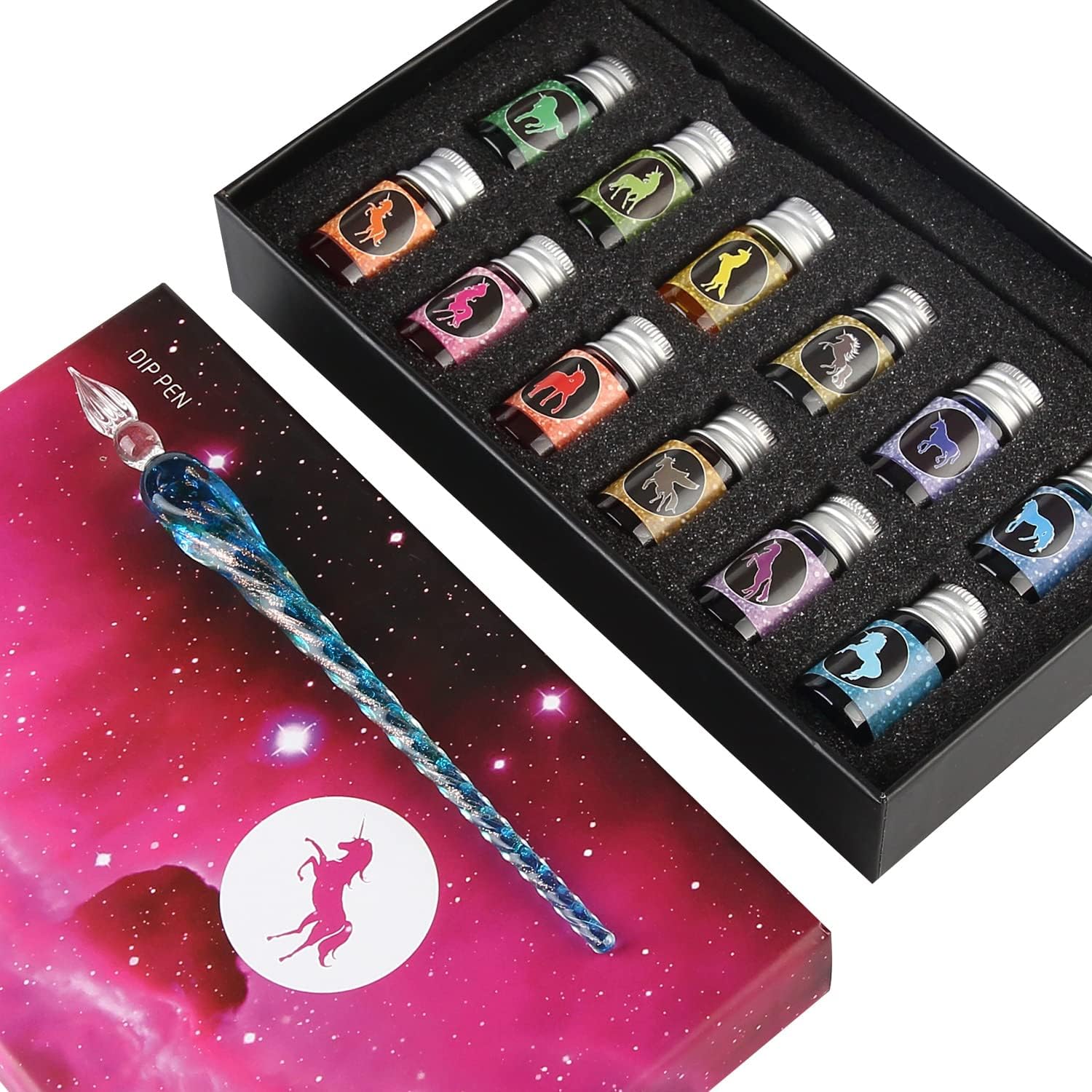 PrismWriter™ | Handgefertigtes Kristall Kalligraphie Bleistift & Farben Set