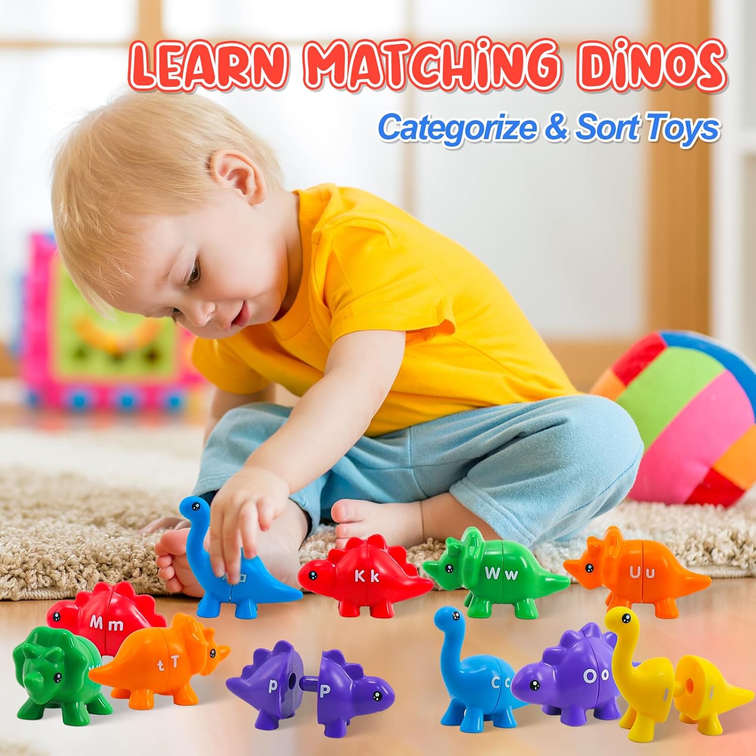 50% RABATT | Learnasaur™ | Alphabet-Dinosaurier-Set – Montessori Lernspielzeug für Kinder A–Z