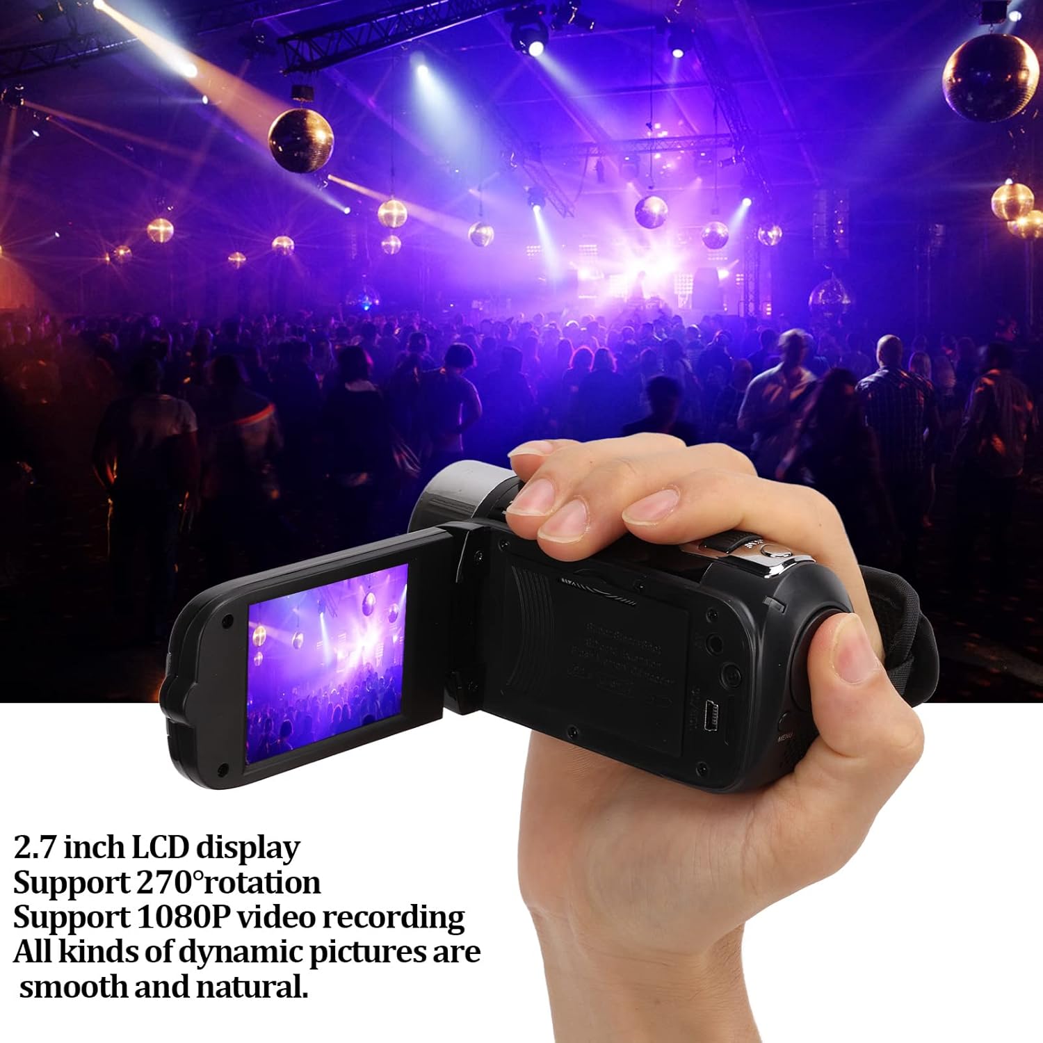 50% Rabatt | RetroScope™ | Tragbarer 4K Camcorder | Digitalkamera mit 48MP Fotoauflösung, 270° LCD Display & LED-Licht