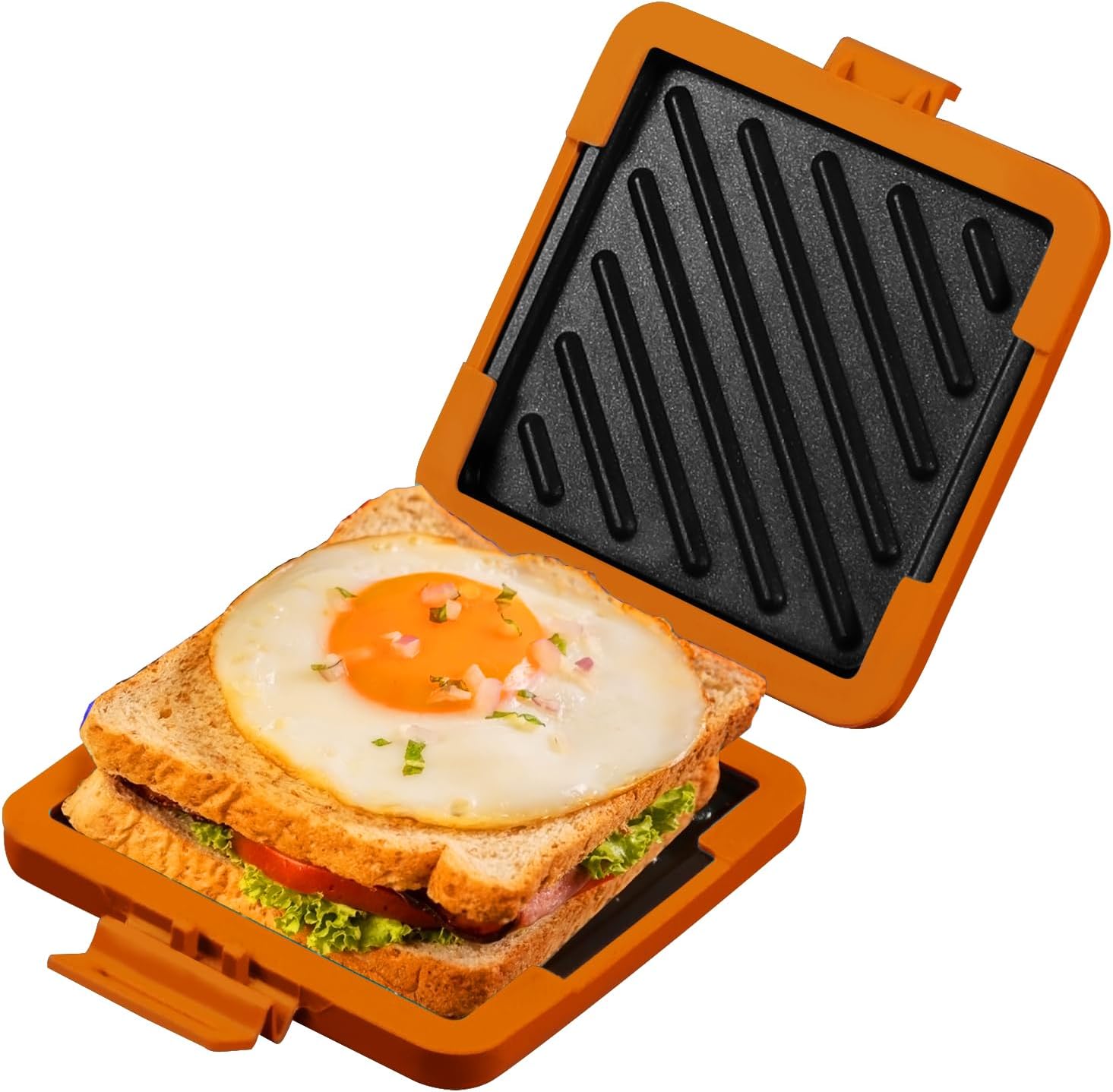 ToastEase™ | Kompakter Mikrowellen-Toastie-Sandwichmaker für schnelle Snacks