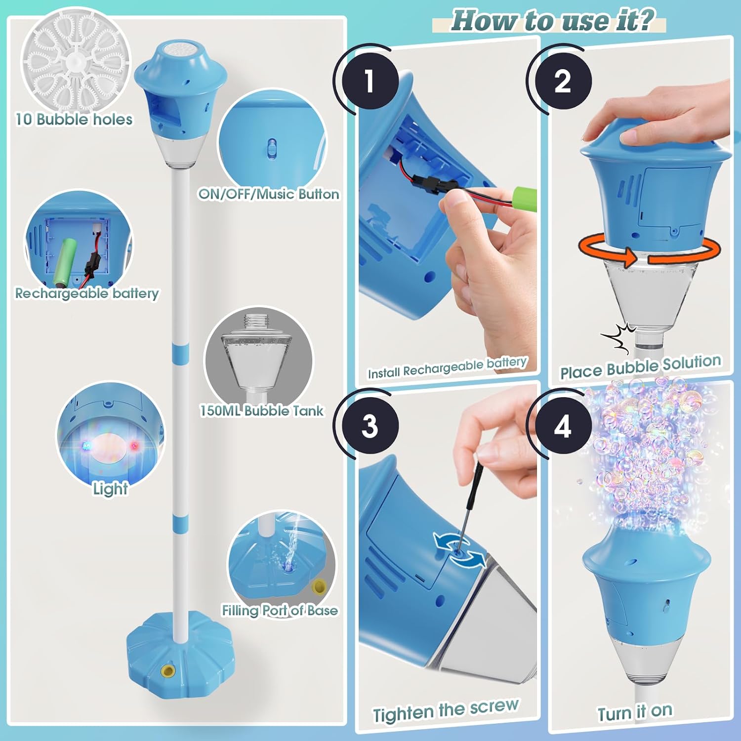 LumiBubbles™ |  Verwandeln Sie jede Veranstaltung in eine Seifenblasenparty!