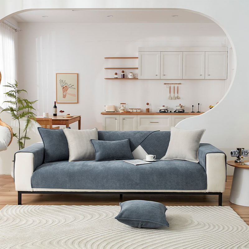 AestheticCover™ | Sofabezug aus Chenille-Stoff mit Fischgrätenmuster