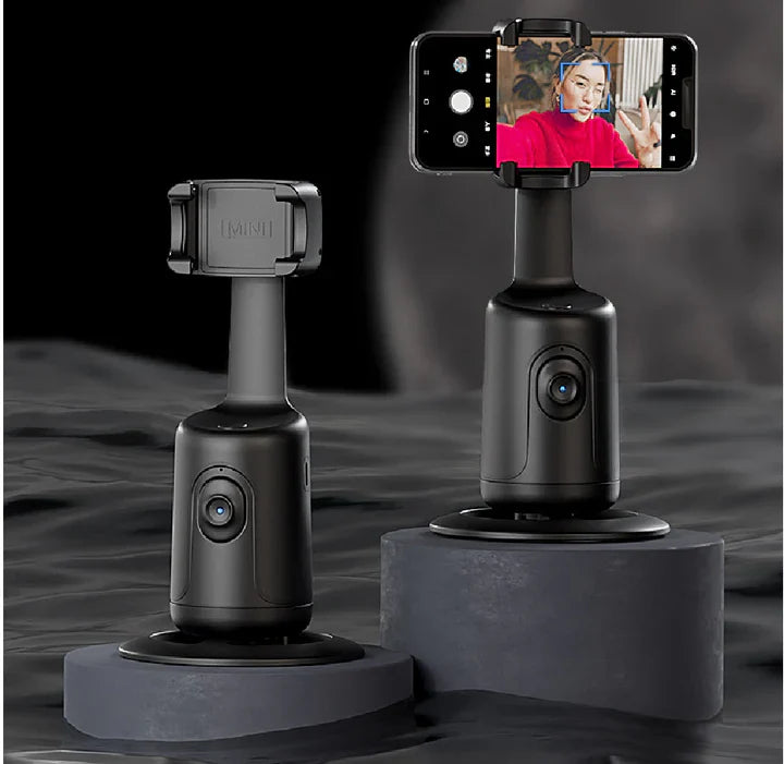 50% RABATT | GimBot™ | Auto-Tracking Handyhalter mit 360° Gesichtserkennung & Selfie-Licht