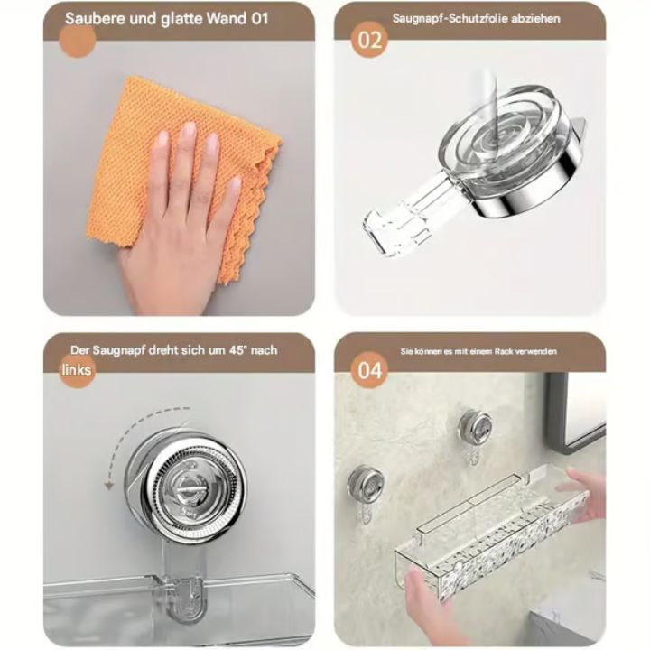 TransBadeZimmer™  | Transparentes Badezimmer-Wandregal – Platzsparend & Ohne Bohren