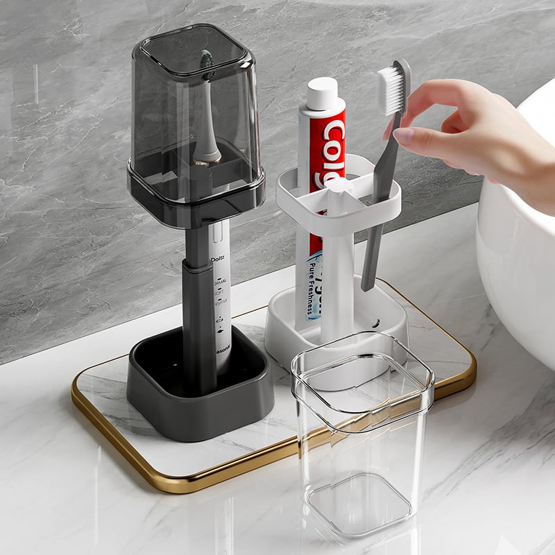 CleanBrush™ | Zahnbürstenhalter mit Schutzabdeckung – Hygienisch & stilvoll organisiert