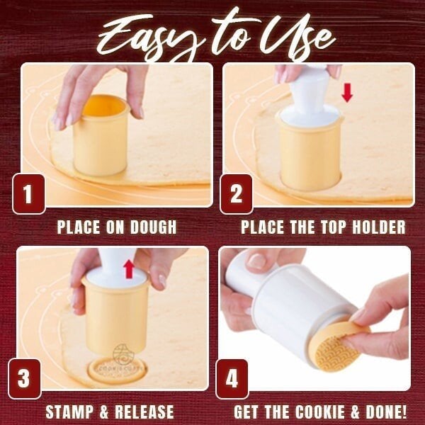 CookieArt™ | Antihaft-Keksstempel & Ausstechform – 6-teiliges Set mit niedlichen Motiven