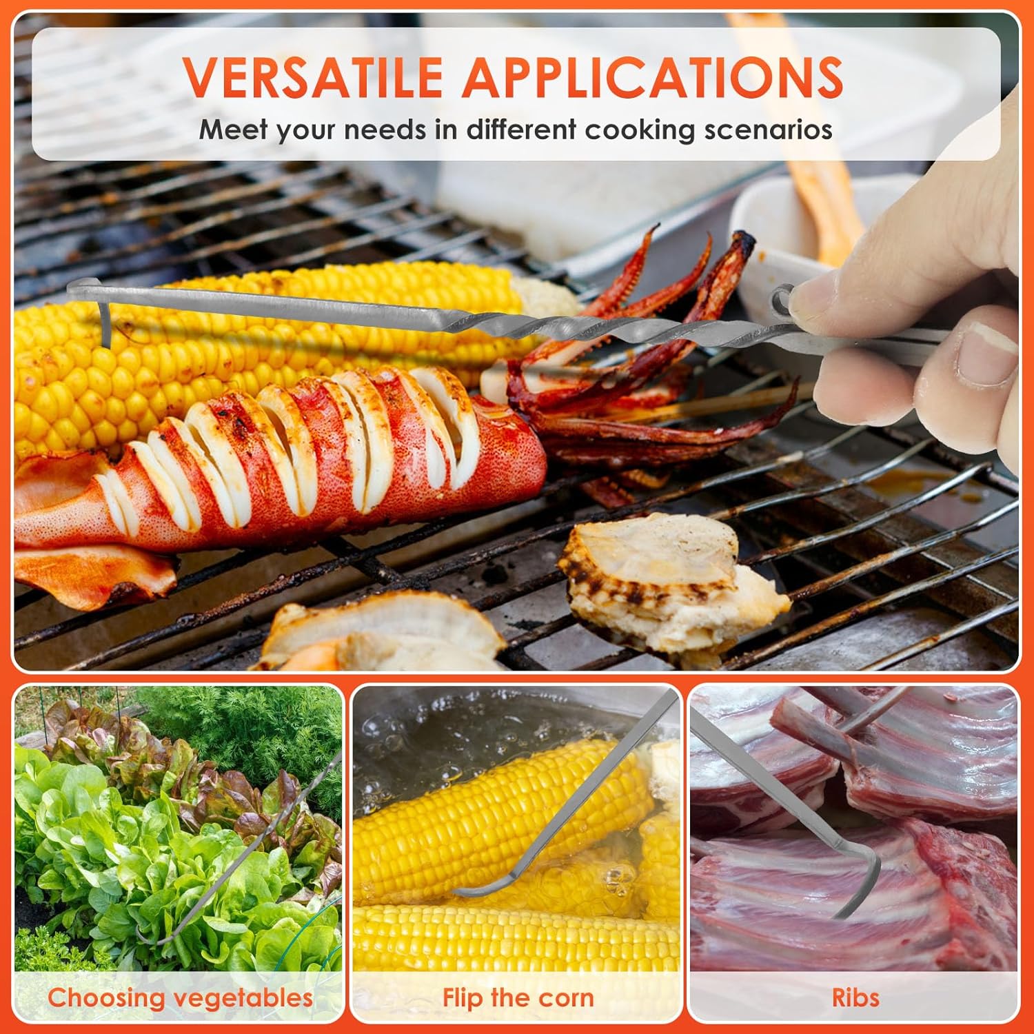 IronFlip™ | Handgeschmiedeter Grillwender – Sicheres Wenden am Grill