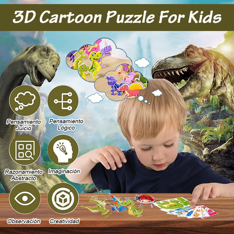 ImagiBuild™ | 3D Lernpuzzle-Set für Kinder (10er-Pack)