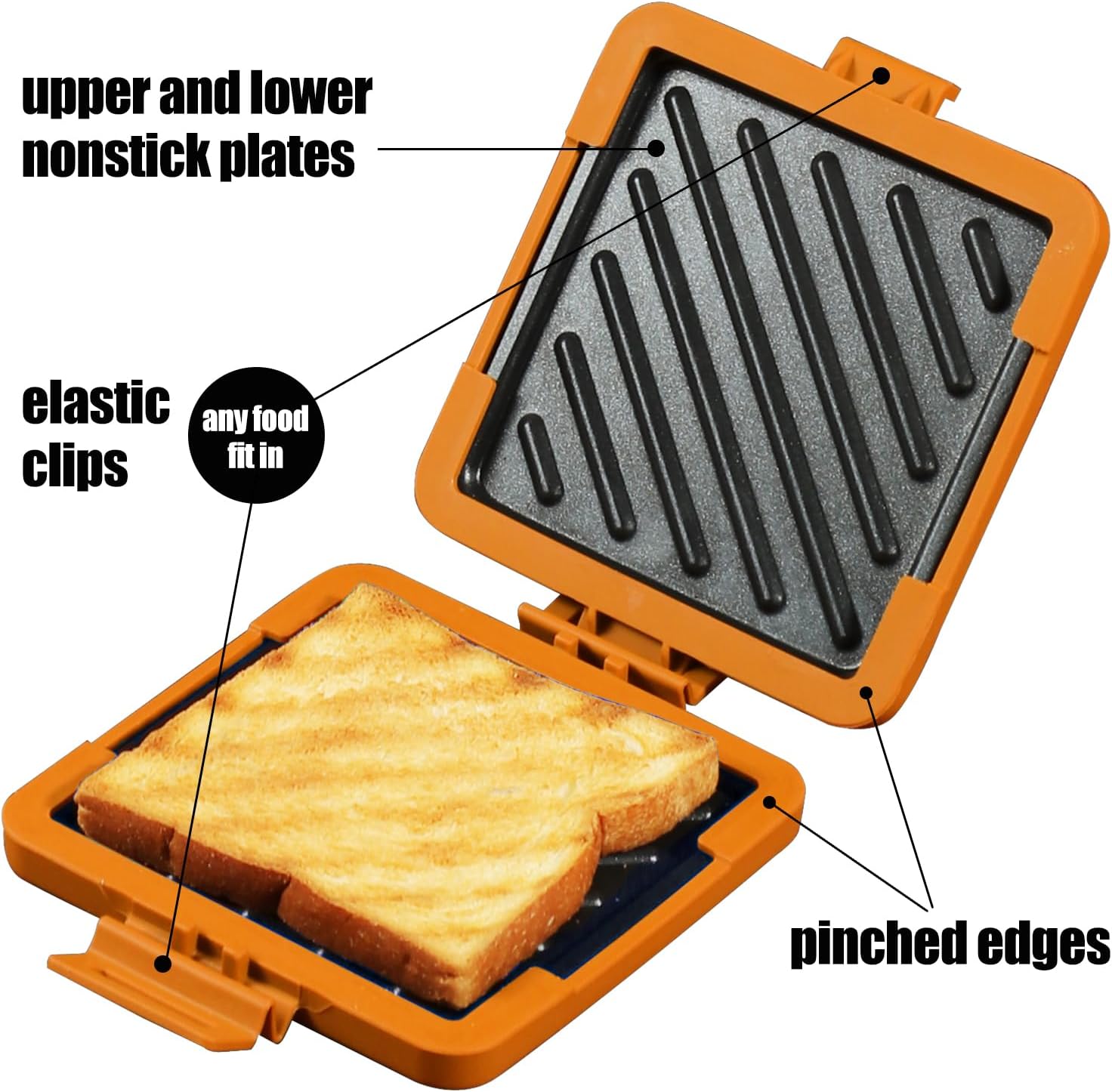 ToastEase™ | Kompakter Mikrowellen-Toastie-Sandwichmaker für schnelle Snacks