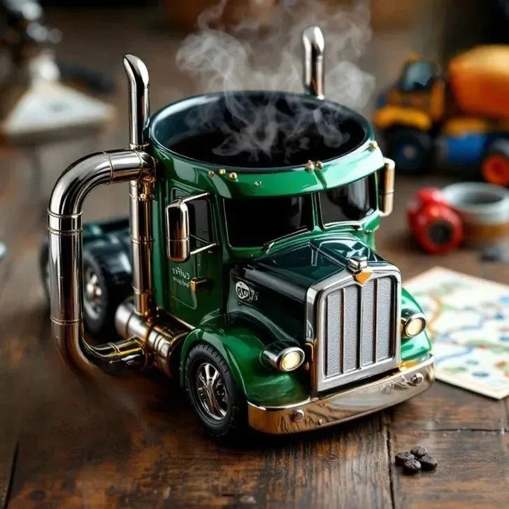 TruckCoffee | Semi-truck koffiemok voor vrachtwagenchauffeurs - een must voor onderweg