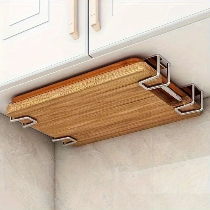 Wallvera™ | 4 Stück  Edelstahl-Wandhalter – Selbstklebend und platzsparend