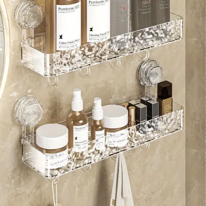 TransBadeZimmer™  | Transparentes Badezimmer-Wandregal – Platzsparend & Ohne Bohren