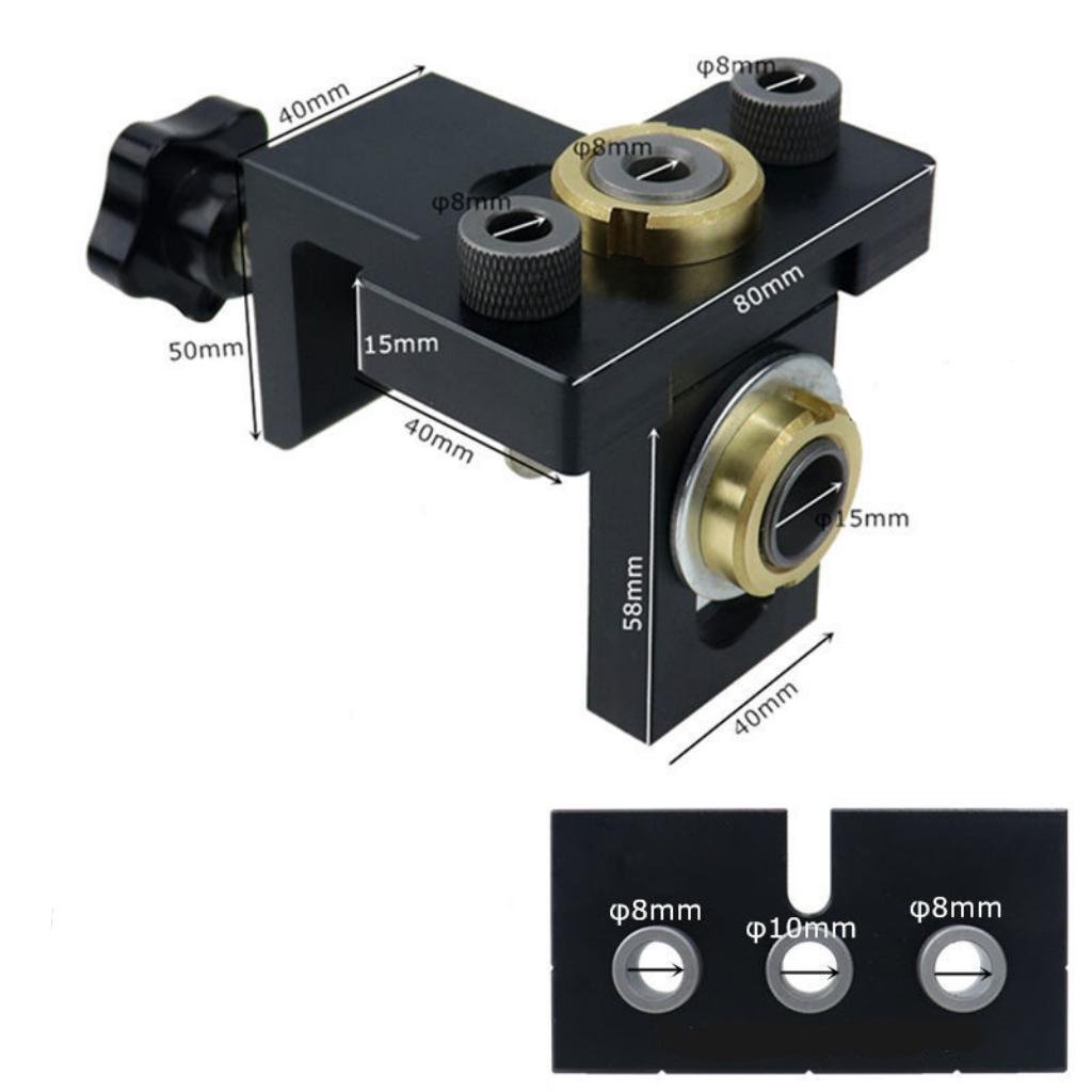 FlexiPunch | 3 in 1 Einstellbare Holzbearbeitung Bohren Locator Stanzer Werkzeuge