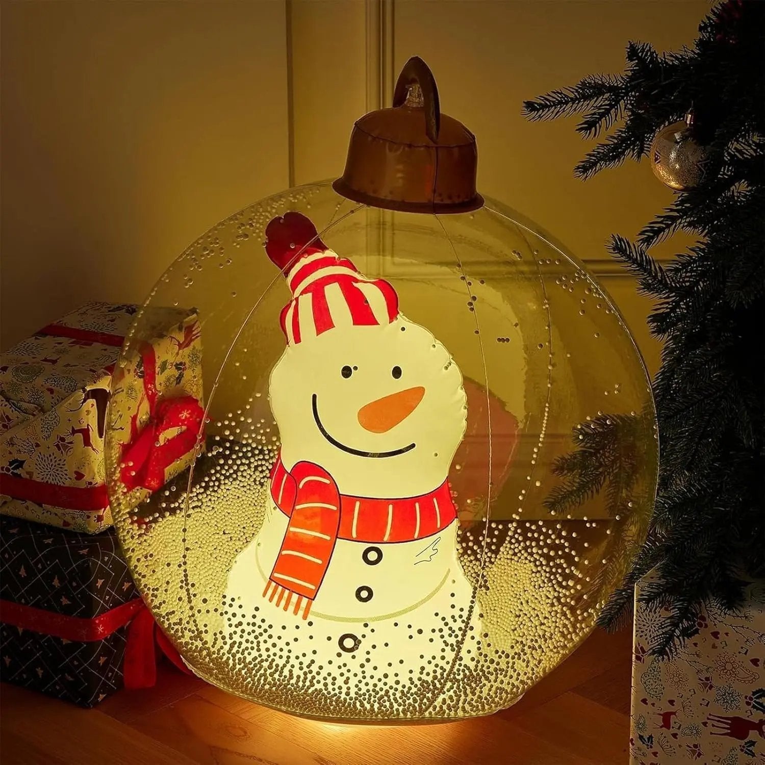 BrightBall™ | Aufblasbare Weihnachtskugel mit Licht — Mit Fernbedienung steuerbar