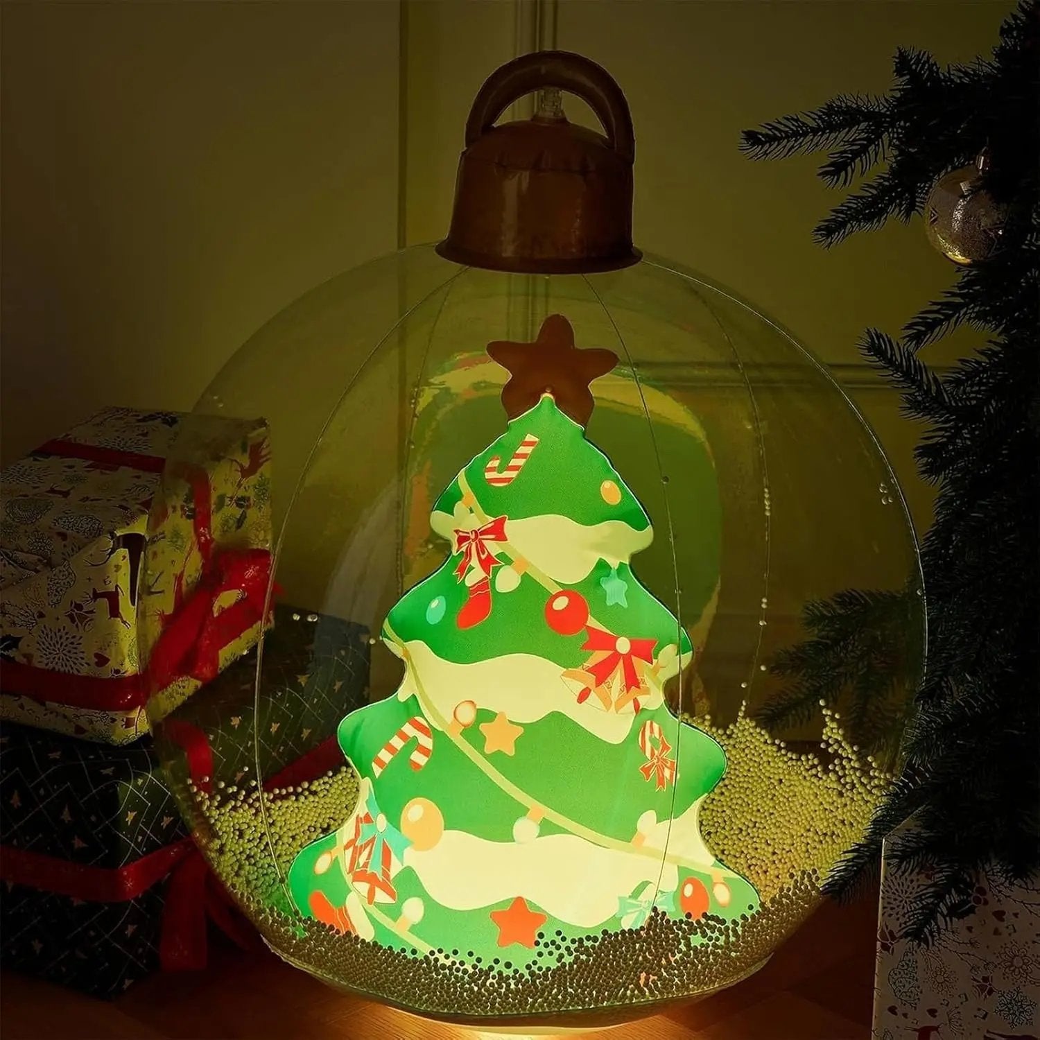 BrightBall™ | Aufblasbare Weihnachtskugel mit Licht — Mit Fernbedienung steuerbar