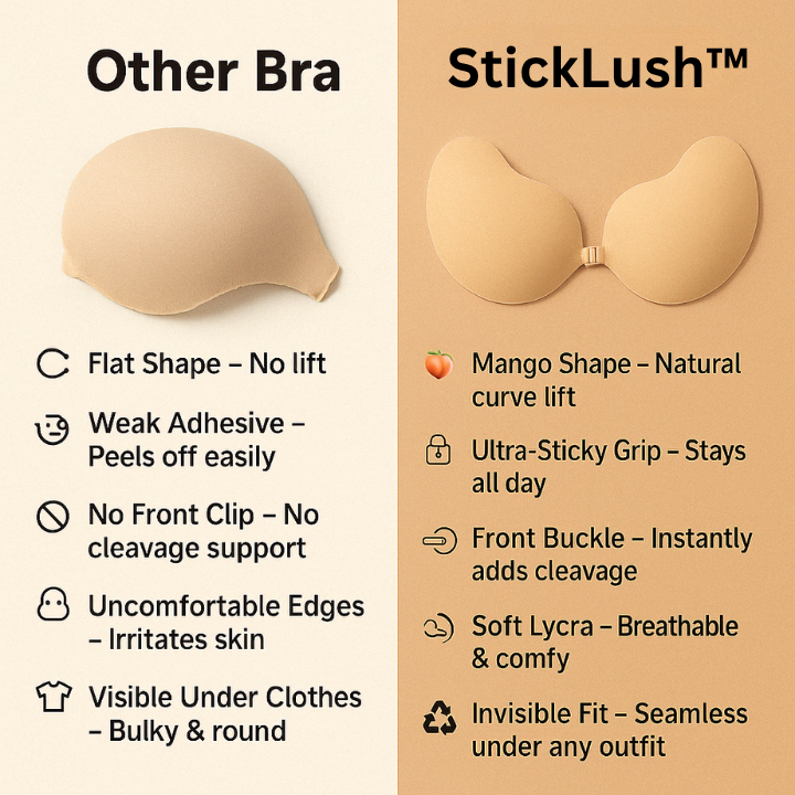 50% Rabatt | StickLush™ | Zuverlässiger Halt ohne Träger oder Rückenverschlüsse