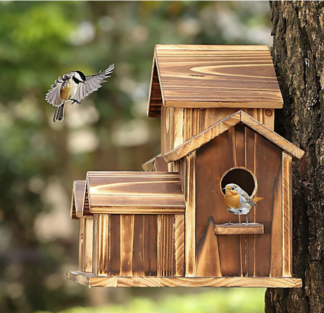 BirdHouseMax | Geräumiges hängendes Vogelhaus