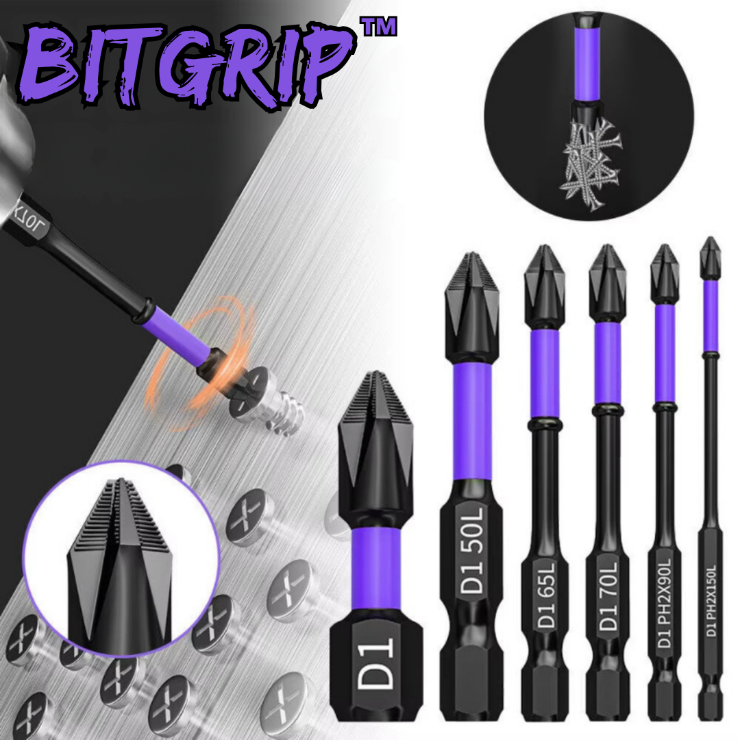 BitGrip™ | Anti-Rutsch-Schraubenbit (Satz von 6)