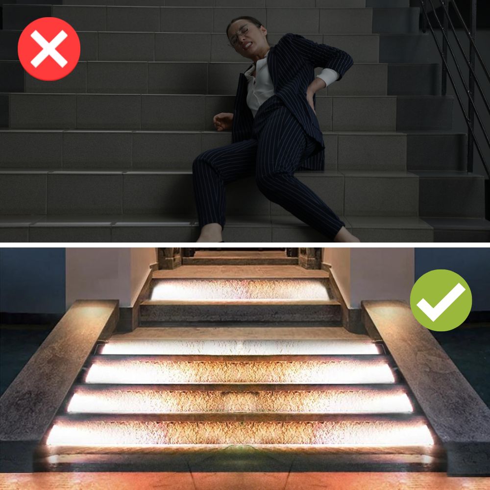 1+1 Gratis | GlowSteps™ | Erhellt eure Nächte mit stilvollen Treppenlichtern für den Außenbereich