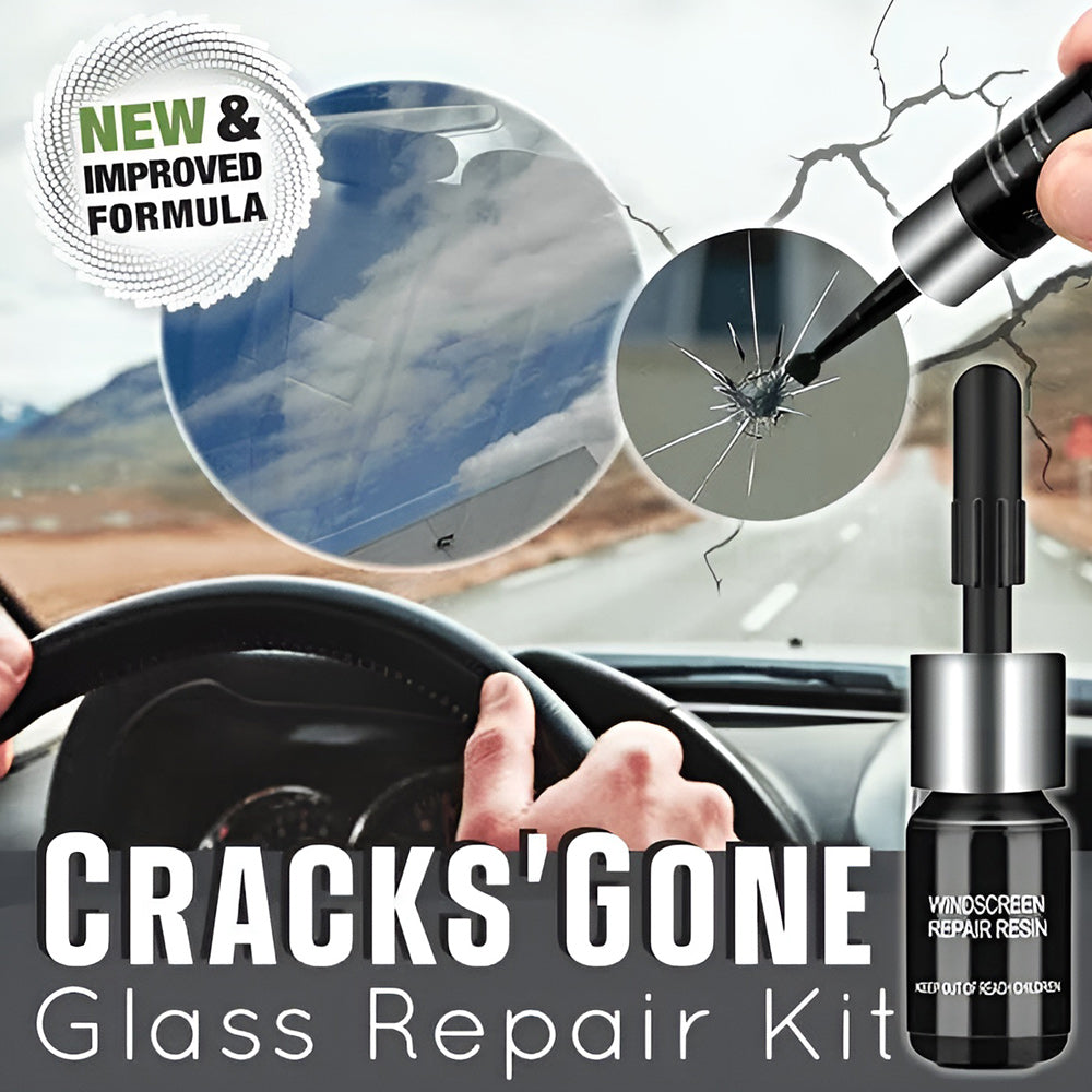 1+1 Gratis | CrackGone™ | Glasrisse in wenigen Minuten reparieren!