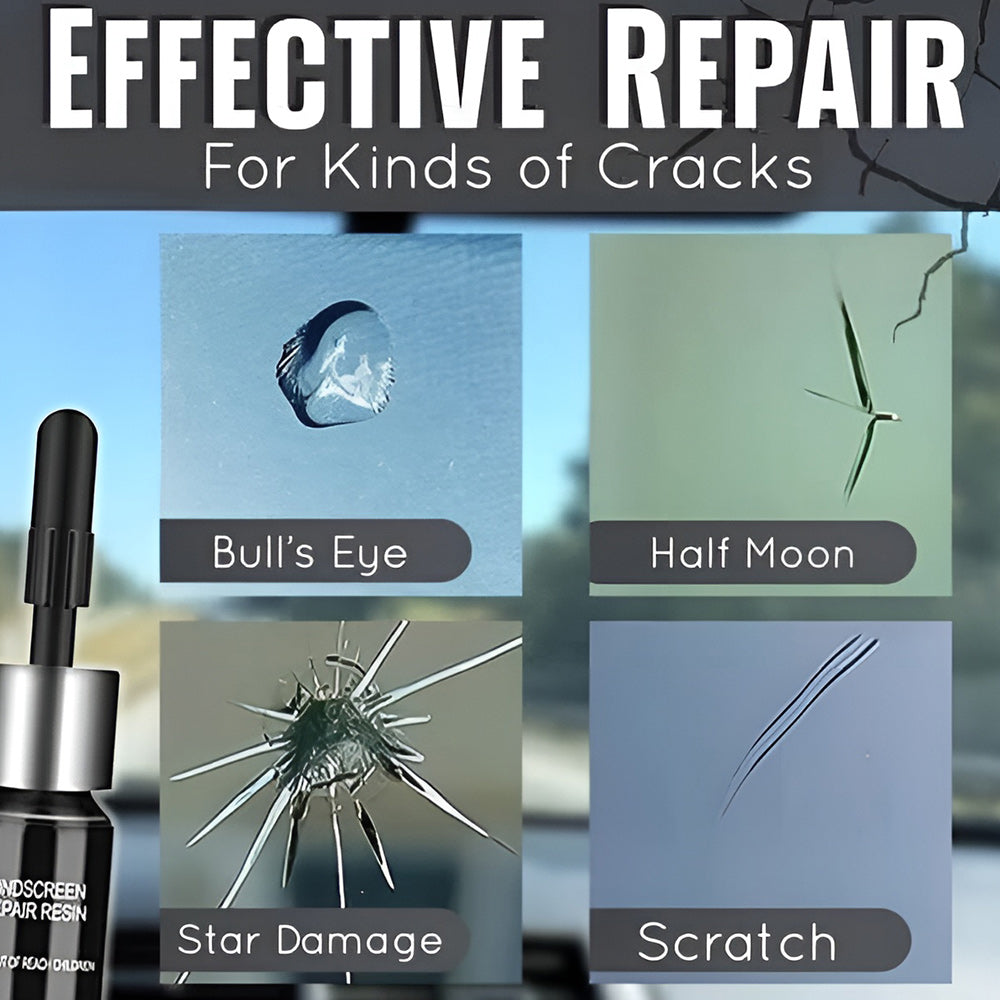 1+1 Gratis | CrackGone™ | Glasrisse in wenigen Minuten reparieren!