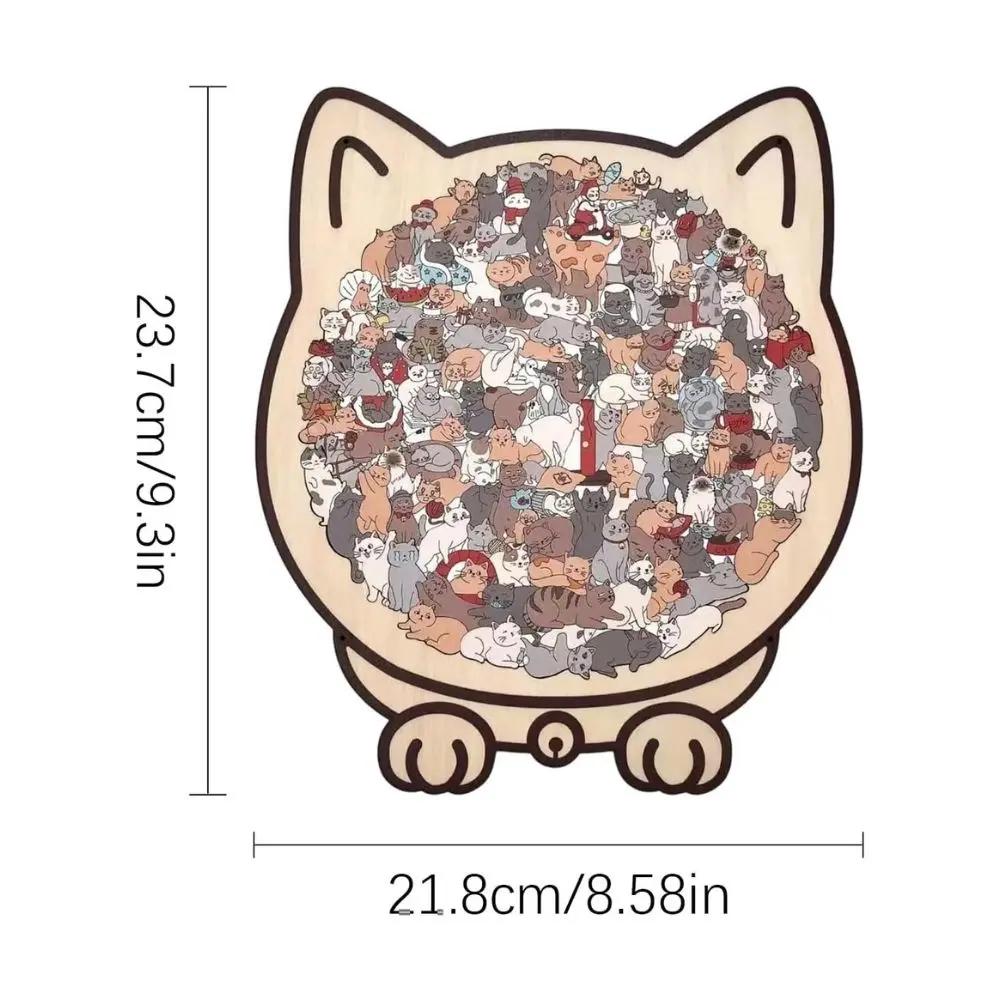 Purrzle™ | Holzpuzzle Katze 135 Teile — Kunst, Ruhe & Stil vereint in einem Set