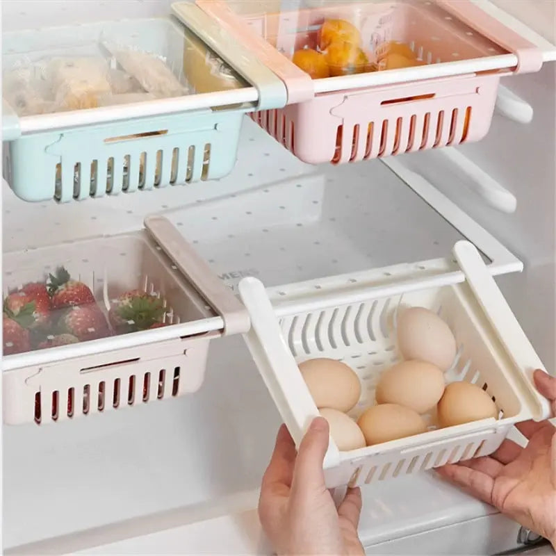 FreshKeep | Kühlschrank-Organizer | Stapelbarer Lebensmittelbehälter mit Abfluss | Mehrzweck Frischhaltebox