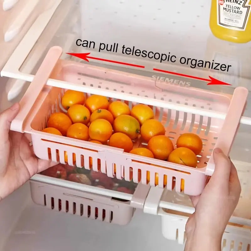 FreshKeep | Kühlschrank-Organizer | Stapelbarer Lebensmittelbehälter mit Abfluss | Mehrzweck Frischhaltebox