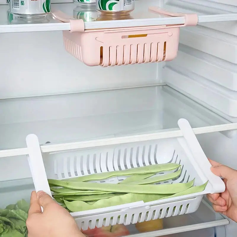 FreshKeep | Kühlschrank-Organizer | Stapelbarer Lebensmittelbehälter mit Abfluss | Mehrzweck Frischhaltebox