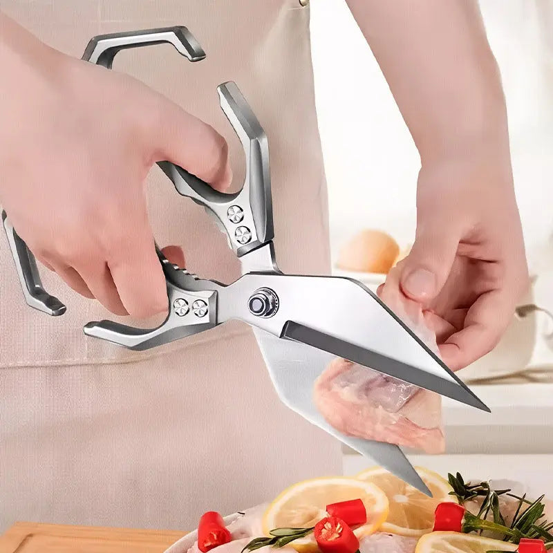 ChefSlice™ | Multifunktionale Hochleistungs-Küchenschere – Rasiermesserscharfe Edelstahlklingen, ergonomischer Griff & vielseitige Anwendung