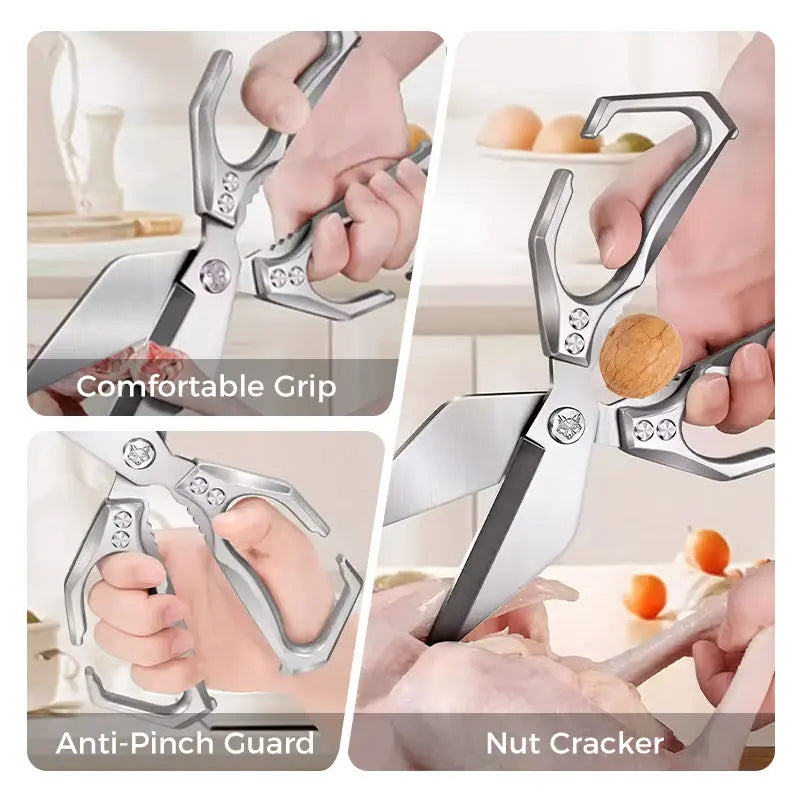 ChefSlice™ | Multifunktionale Hochleistungs-Küchenschere – Rasiermesserscharfe Edelstahlklingen, ergonomischer Griff & vielseitige Anwendung