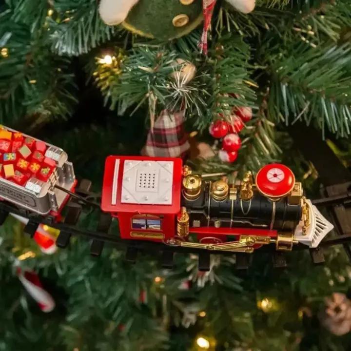 SantaRail™ | Nostalgischer Weihnachtszug für den Weihnachtsbaum – mit Musik & Licht