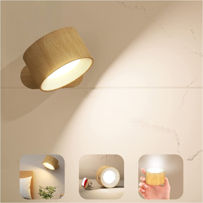 1+1 GRATIS | LEDPro | Rotierbare kabellose LED-Wandleuchte – Flexible, tragbare Beleuchtungslösung