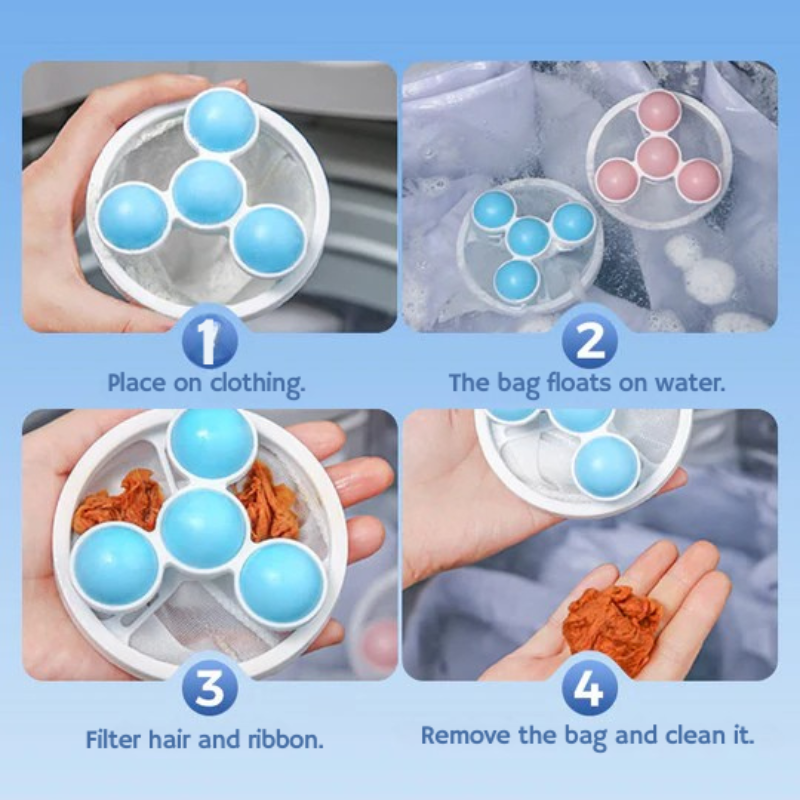1+1 Gratis | HairRemove™ | Anti-Haar-, Haar- und Rückstandsfilter für Waschmaschinen
