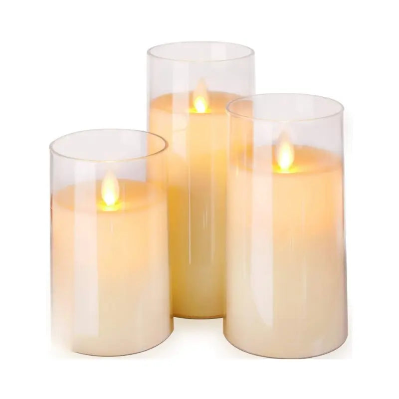 GlowLume™ | Realistisches Elektro-Kerzen Set — Sicheres Kerzenlicht ohne Feuergefahr 3er Set