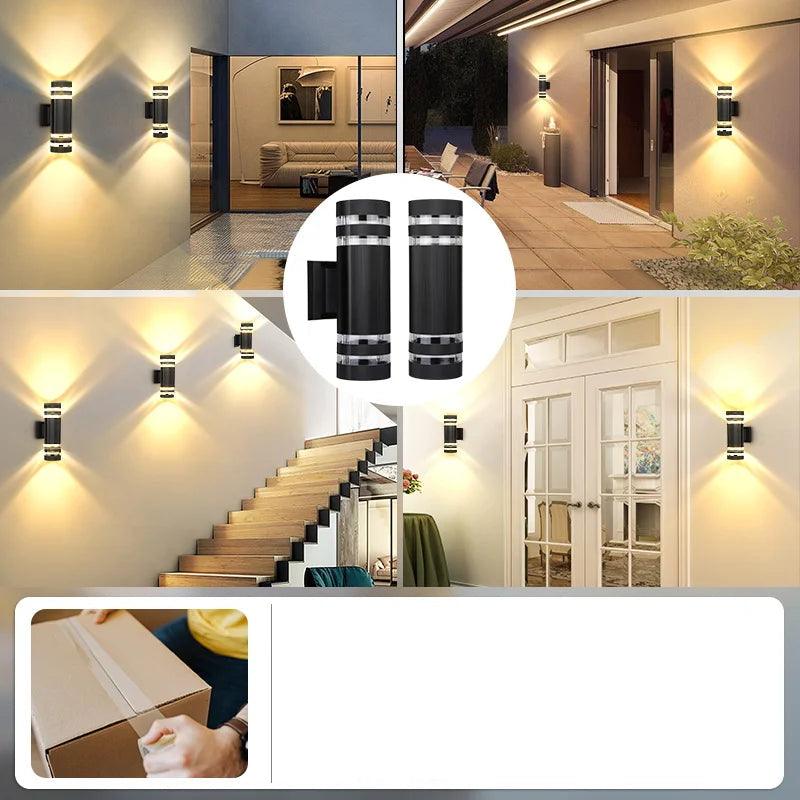 LumiBloc™ | Up & Down Effekt | E27 Fassung | IP65 Wasserdicht | Modernes Design für Garten & Balkon