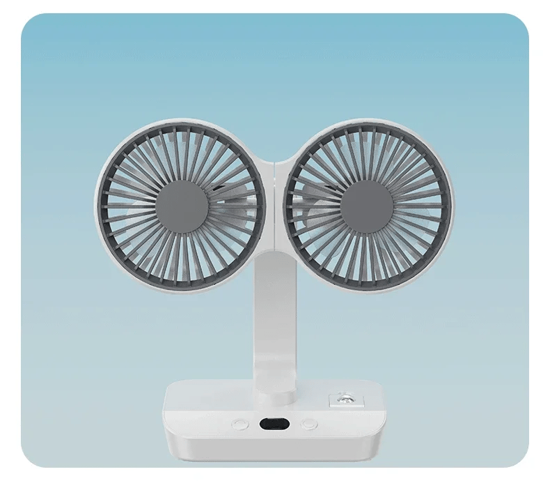 Brisano  | 8000mAh Akku | 90° Schwenkbar & 4-Stufen Wind | LED-Anzeige & USB-Ladung