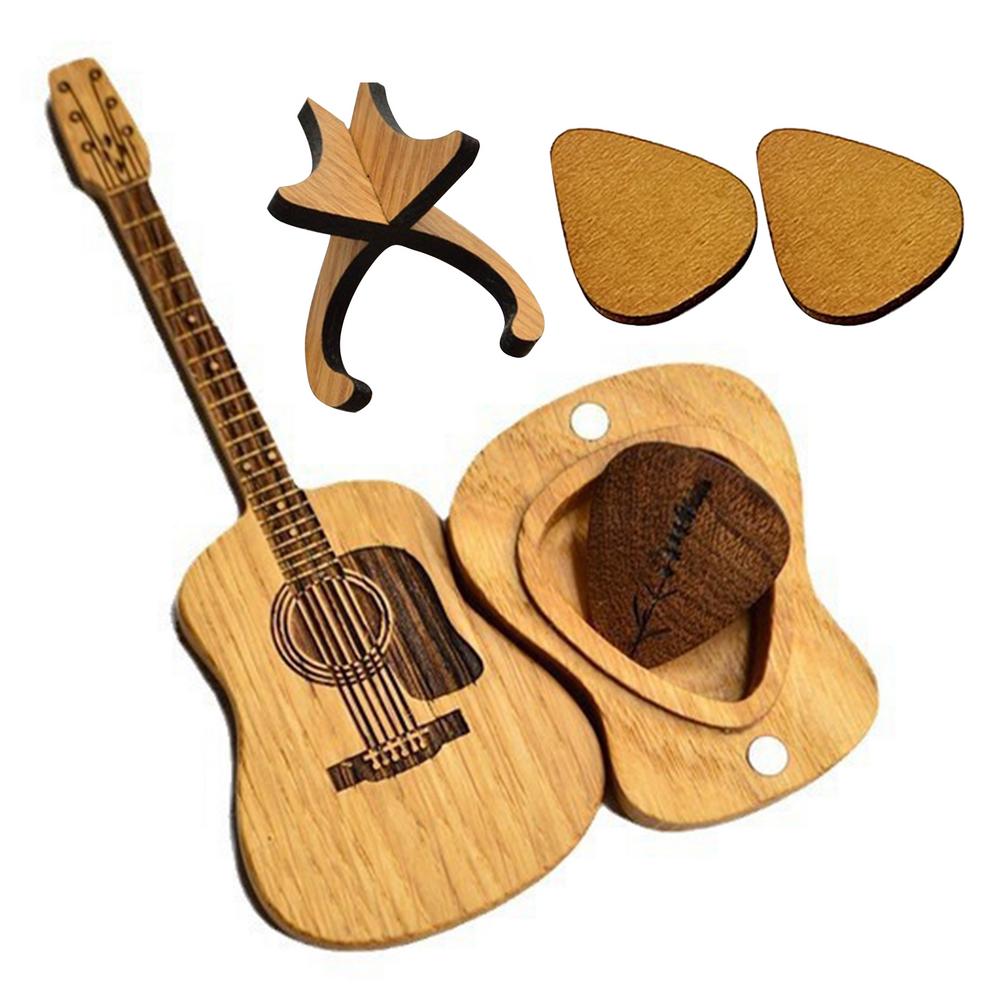 50% RABATT | GuitarNest™ | Gitarren-Plektrumhalter aus Holz