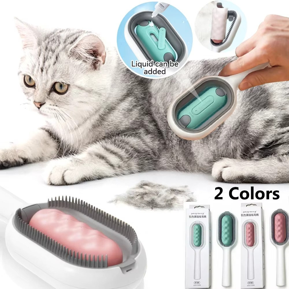 1+1 GRATIS | PetDefuzz™ | 4-in-1 Silikon-Haarbürste mit Wassertank – Fellpflege, Reinigung & Massage für Hunde & Katzen