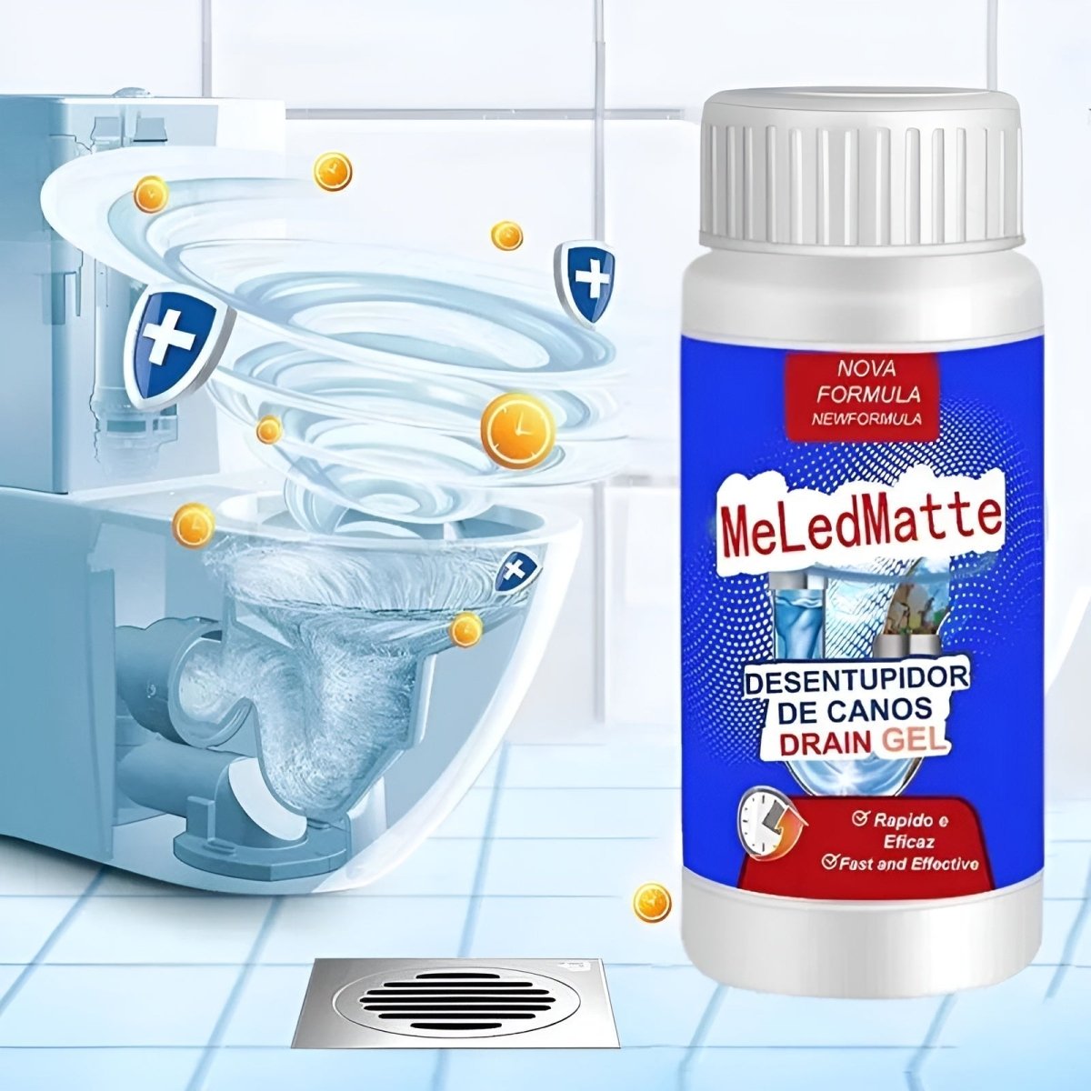 1+1 Gratis | ClearFlow™ | Rohrreiniger Mit Dreifachwirkung Gegen Verstopfungen