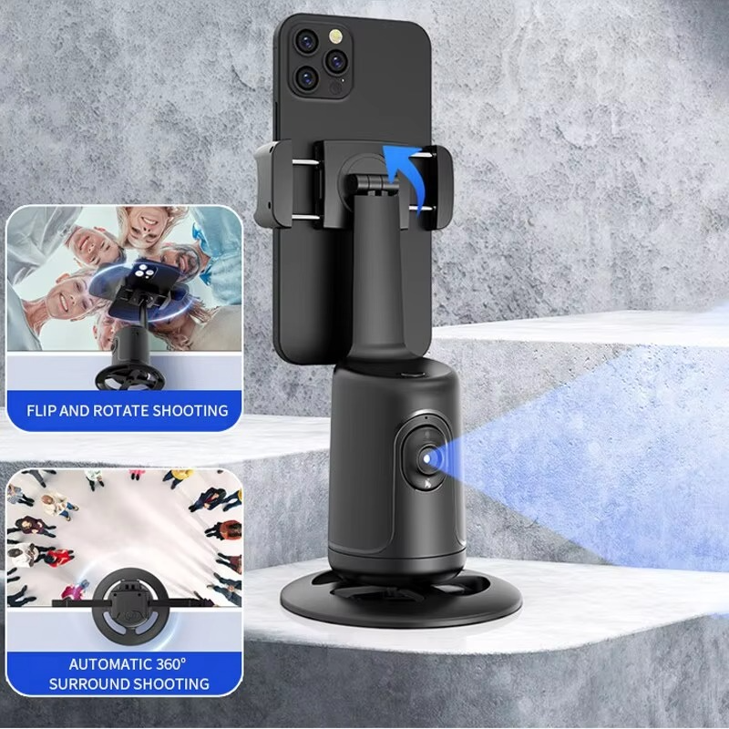 50% RABATT | GimBot™ | Auto-Tracking Handyhalter mit 360° Gesichtserkennung & Selfie-Licht