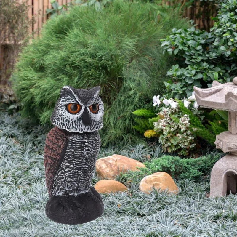 SkyGuard Eule | Kopf wackelnd im Wind | Realistisches Design | Für Garten & Balkon