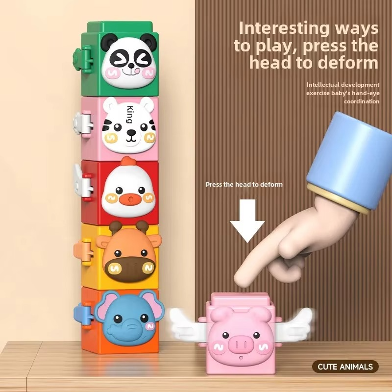 50% RABATT | Stackimals™ | Stapelspiel für Kleinkinder – Motorik fördern & kreativ spielen