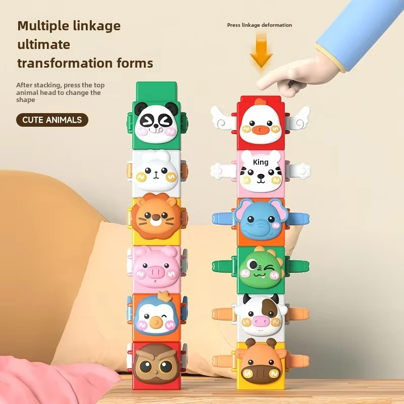 50% RABATT | Stackimals™ | Stapelspiel für Kleinkinder – Motorik fördern & kreativ spielen