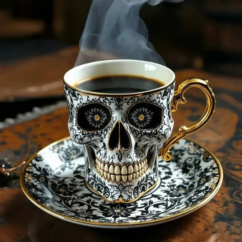 DarkChalice™ | Schädel Design Kaffeetasse — Mystischer Eyecatcher für Tisch & Vitrine