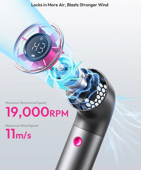 Chillory™ | Turbo-Cool-Taschenventilator | Ultra-Kühlung. Micro Größe