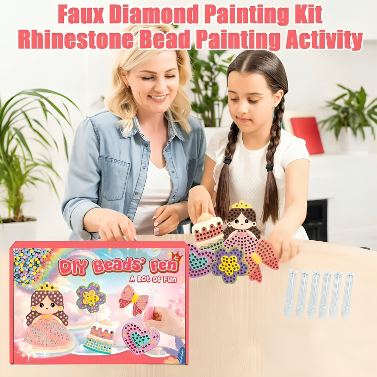 50% RABATT | DazzleArt™ | Diamond Painting Set für Kinder – Kreatives Bastelset gegen Bildschirmzeit | Ungiftig, farbenfrohe Sticker & Cartoon-Motive
