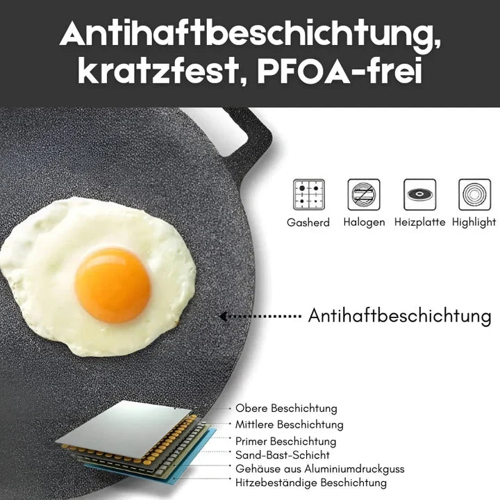 50% Rabatt | MultiCook™ | Langlebige Antihaft-Grillpfanne